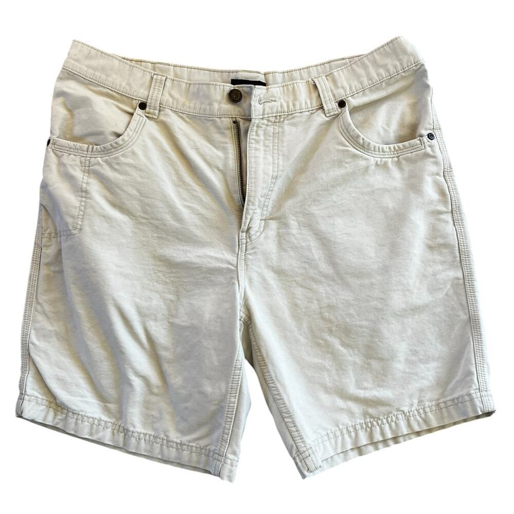 Wolverine men’s 36 rugged shorts, tan-off white, cotton